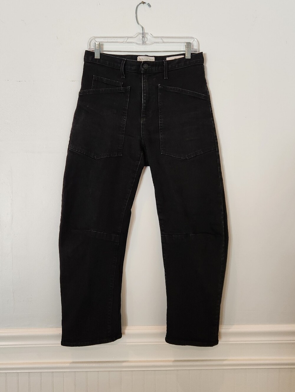 Nili Lotan Black Denim Shon Pants Size 26